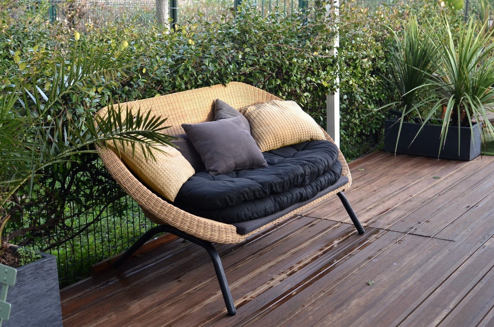 Outdoor plastic rattan chair