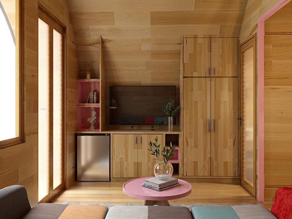 It is established that the warm and natural colour of wood positively influences one’s state of mind