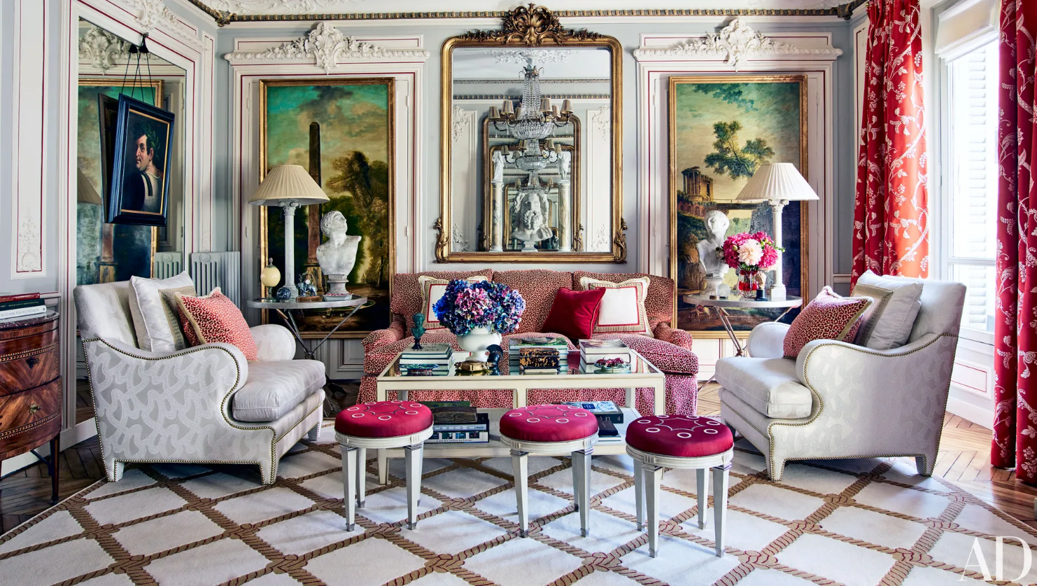 The room exudes elegance when arranged in a classical style